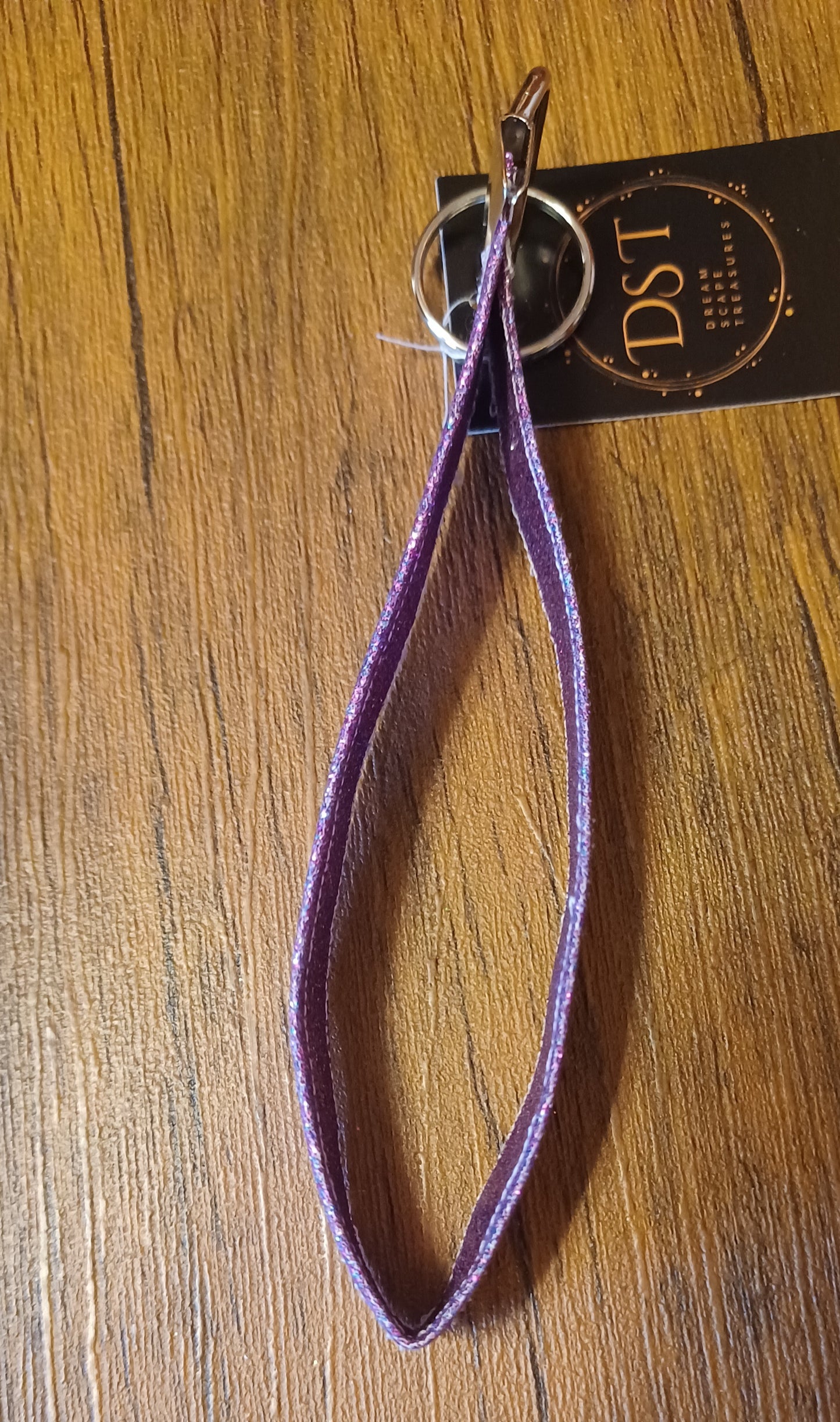 Purple wristlet keychain