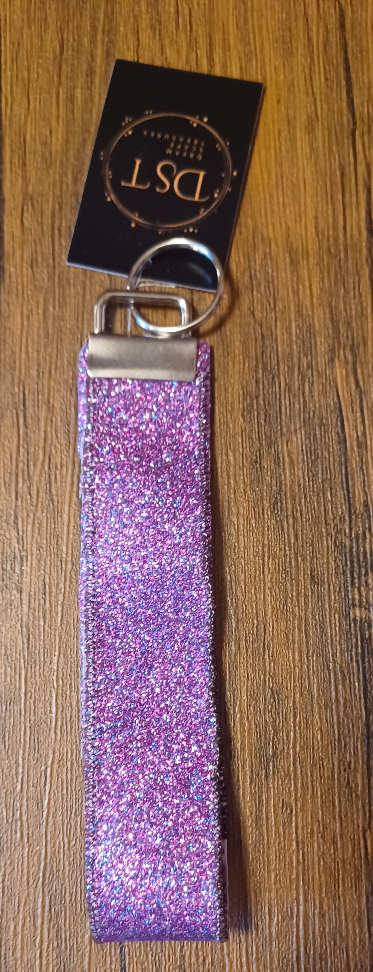Purple wristlet keychain