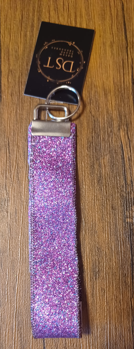 Purple wristlet keychain