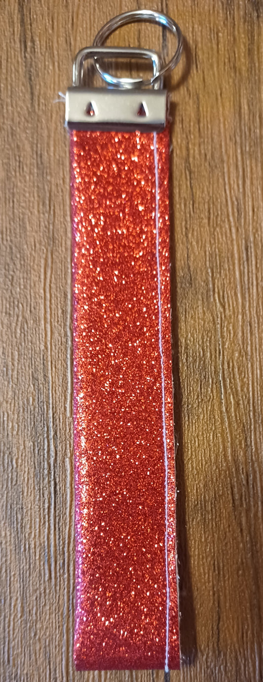 Red wristlet keychain